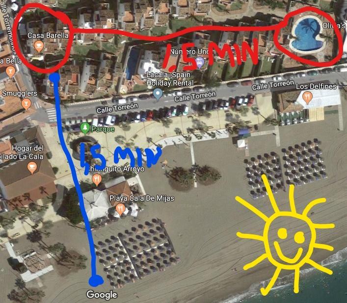1½ Min. Walk From The Beach Mijas Bagian luar foto